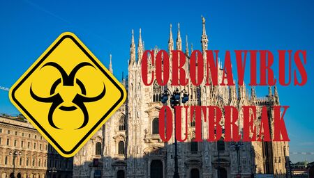 quarantine warning . Coronavirus disease outbreak. COVID-19 alert signの写真素材