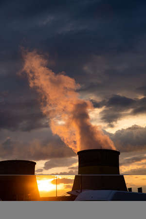 factory smoke coming out of chimney pollution and global warming