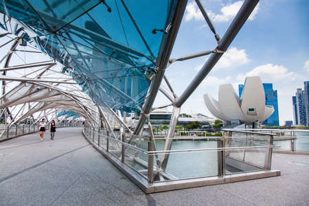 SINGAPORE, SINGAPORE - MARCH 2019: Singapore Skyline. Singapore`s business district.のeditorial素材