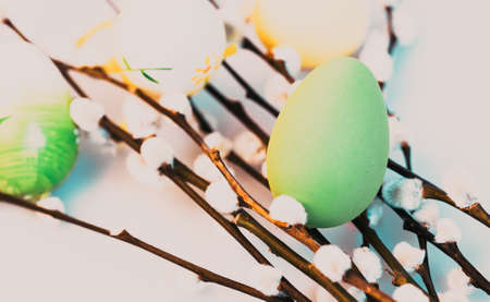 happy Easter background with eggs
