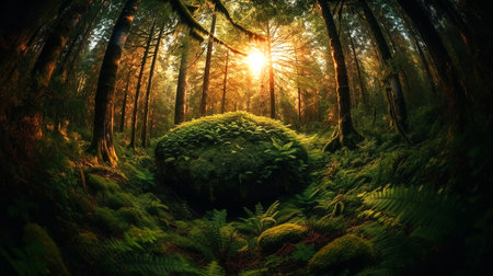 beautiful lush green nature mother Earthの素材