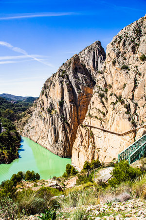 caminito Del Rey Trail in Andalusiaの写真素材