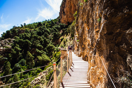 caminito Del Rey Trail in Andalusiaの写真素材
