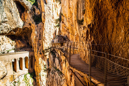 caminito Del Rey Trail in Andalusiaの写真素材