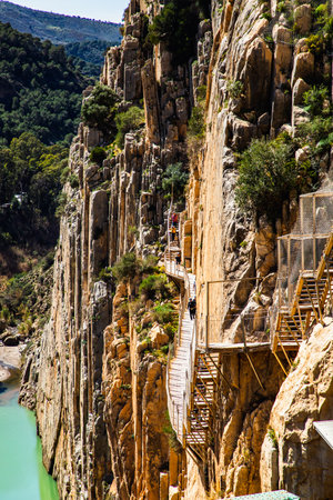 caminito Del Rey Trail in Andalusiaの写真素材