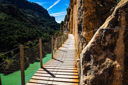 caminito Del Rey Trail in Andalusiaの写真素材