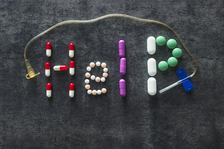 The word Help made out of colorful pills. Medicine and healthy. Different kind of pills.の写真素材
