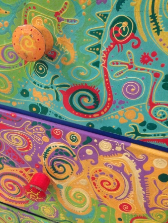 Colorful tribal themed drawerの素材