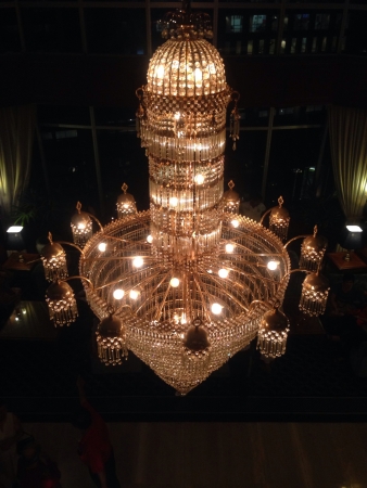 Chandelier in a ballroomの素材
