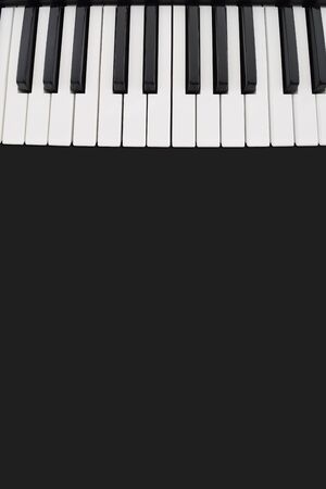 Close-Up of Piano Keys with Lots of Copy Spaceの写真素材