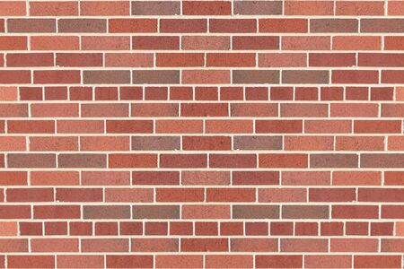 Retro weathered red brick exterior wall.の写真素材