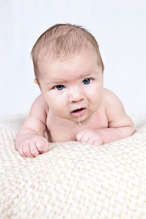 Newborn Baby on white Background