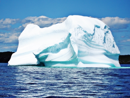 Ice Berg in Ocean off Newfoundlandの写真素材