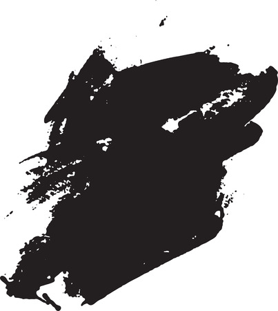 Black blob of paint on whiteのイラスト素材