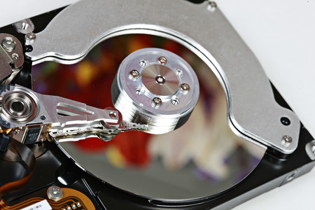 Computer Hard Drive Taken Closeup