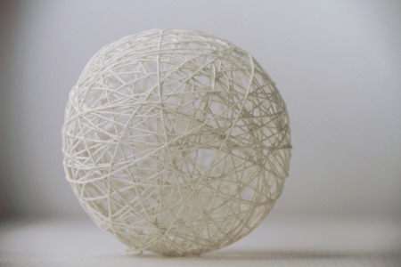 Handmade ball of yarnの写真素材