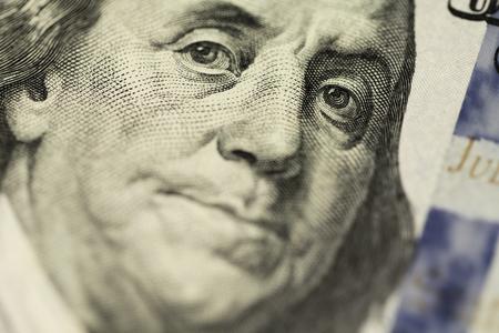 Dollar's Franklin portraitの写真素材