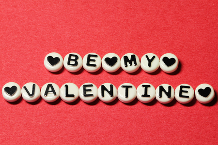 Be my valentine on redの写真素材