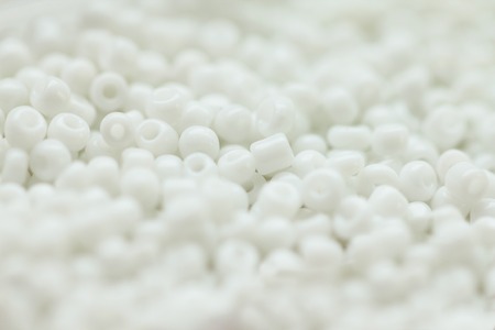 Beads of white colour close up macro photoの写真素材