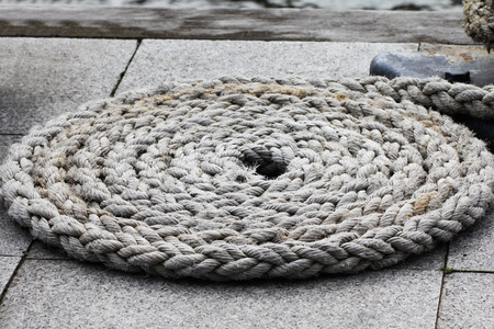 Rope spiral pattern beautiful texture background close up photoの写真素材