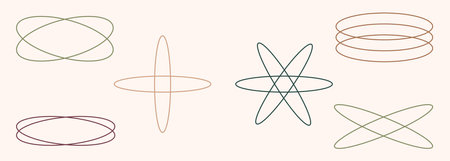 Modern minimalist aesthetic line arch frames in trendy boho style. Modern Y2K vector design outline elements - geometric form for banner, social media, poster. Shape Islamic door and window silhouette Arabic border.のイラスト素材