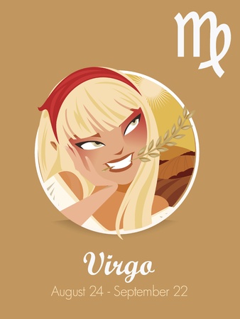 Virgo zodiac signのイラスト素材
