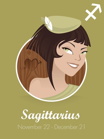 Sagittarius zodiac signのイラスト素材