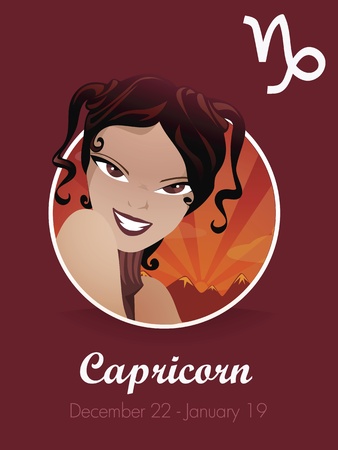 Capricorn zodiac signのイラスト素材