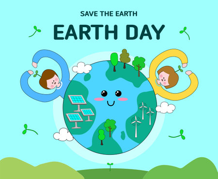 Design - Earth Day - Environmental Posterのイラスト素材