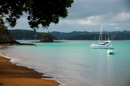 Beach in the Bay of Islandsの写真素材