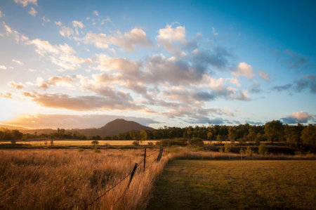 Sunset over the Scenic Rimの写真素材