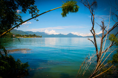 Peaceful lakeの写真素材