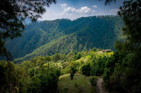 Mountain view in Almoraの写真素材