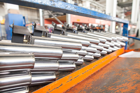 Heavy metallugriya. Easy metallurgy. Work with metal. Production of spare parts. Operation of machines at plant.の写真素材