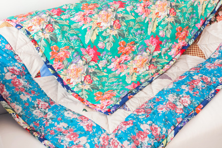 Part of patchwork quilt as background.の写真素材