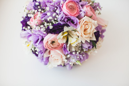 Flower composition. beautiful bouquet of flowe.rs. wedding bouquet on a white background.の写真素材