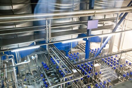 The line of energy efficient multistage water treatment from harmful impurities and aeration in the...