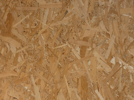Pressed wooden panel, texture of oriented strand boardの写真素材
