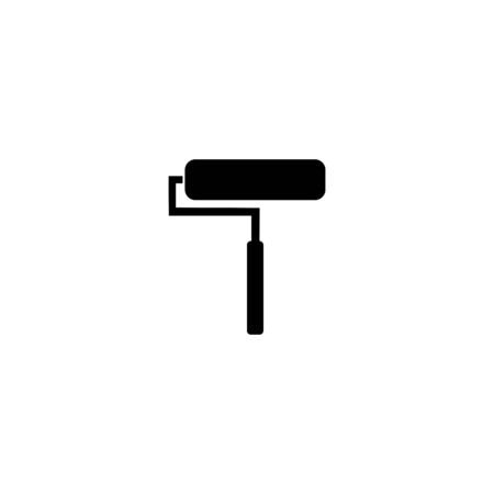 Icon of black roller sign for painting.のイラスト素材