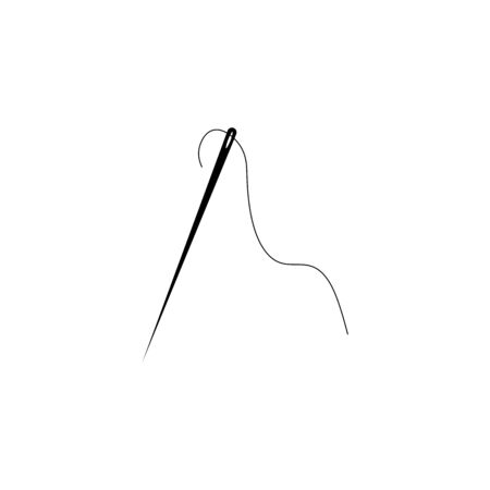Icon of black sign of thread and needle.のイラスト素材
