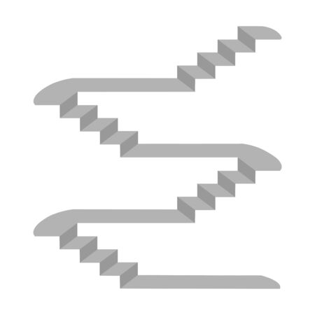 Icon of steps and platforms in apartment building.のイラスト素材