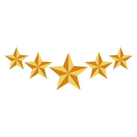 Icon of five golden stars.のイラスト素材