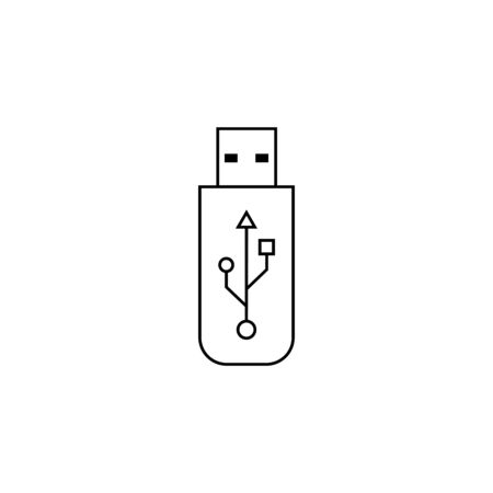 Flash drive black sign icon.のイラスト素材