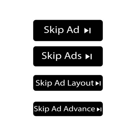 Set of skip icons.のイラスト素材