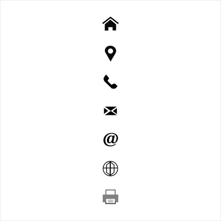 Set of flat character icons for internet.のイラスト素材