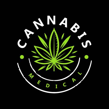 Icon banner store with organic hemp products.のイラスト素材