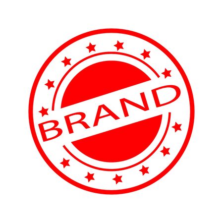Brand red banner icon.のイラスト素材