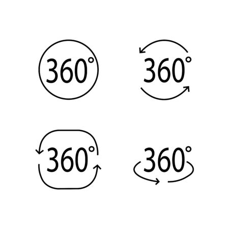 Set of 360 degree icons.のイラスト素材