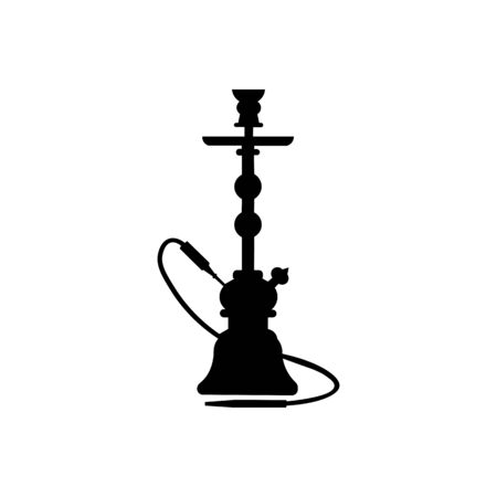 Icon of black hookah sign.のイラスト素材