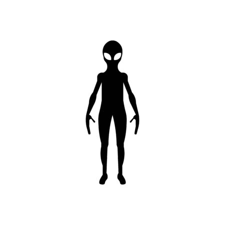 Alien mask black sign icon.のイラスト素材